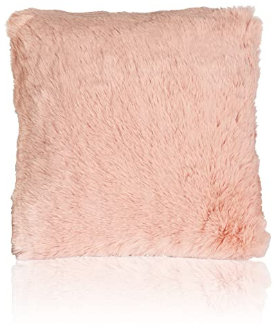 diMio 2er Set Plüsch-Sofakissen 40x40cm mit Füllung Couchkissen Zierkissen Dekokissen (2er Set, Rosé)
