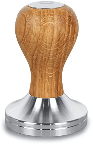 Clara Coffee Tamper aus hochwertiger Eiche | Stampfer in 53mm für Espresso in Barista Qualität | Espressostempel für Siebträger (53mm)