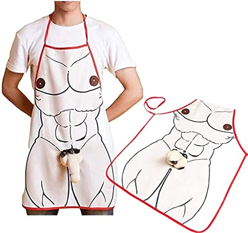 3D divertente grembiule da cucina novità addio al celibato costume uomo divertente grembiule decorazione muscolare divertente grembiule da cucina barbecue grembiule da festa regalo