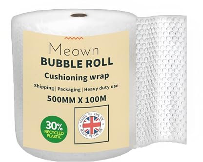 Meown Bubble Wrap 500mmx100m - Premium Quality Bubble Wrap Roll - Packaging Material for Shipping and Storage, Protect Your Goods with Ease