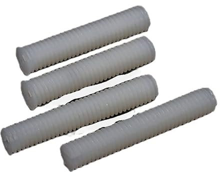 SLOYCA 20 Stück Nylon Schlitz Madenschrauben Weißer Kunststoff Flachkopfschrauben M6 M8 M10 M12 (Color : 20Pcs, Size : M6x8)
