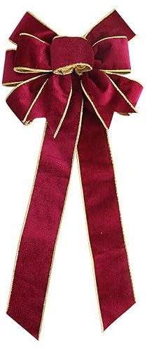 60cm Große Schleife Weihnachtsschleifen Weihnachtsbogen Samtschleife Zierschleifen Dekoschleife Riesige FSchleifen eiertag Schleifen für Weihnachtsdeko Geburtstag Valentinstag Hochzeit Party,Weinrot