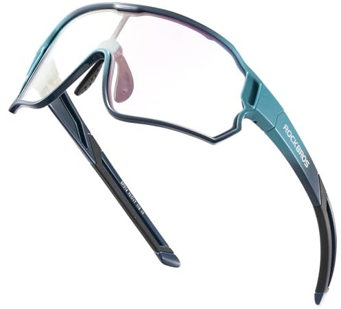 ROCKBROS Lunettes de Soleil pour Enfants Photochromiques, Lunettes de Cyclisme UV400 pour Garçon et Fille, Lunettes de Sport Enfants TR90 Léger Protection, Cadre Violet bleu dégradé