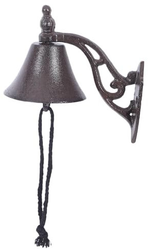 OSALADI Vintage Türglocke Aus Gusseisen Handglocke Für Garten Eingang Und Zuhause Dekorative Glocke Mit Nostalgischem Und Robustem Design Für Einladende Atmosphäre