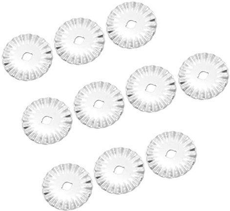 10 Stück Nähen Zickzack 28 Mm 10 Stück 45 Mm Rollschneider Zackenklingen für Leder, Stoff, Papier, Spitzenarbeit, Nähwerkzeuge