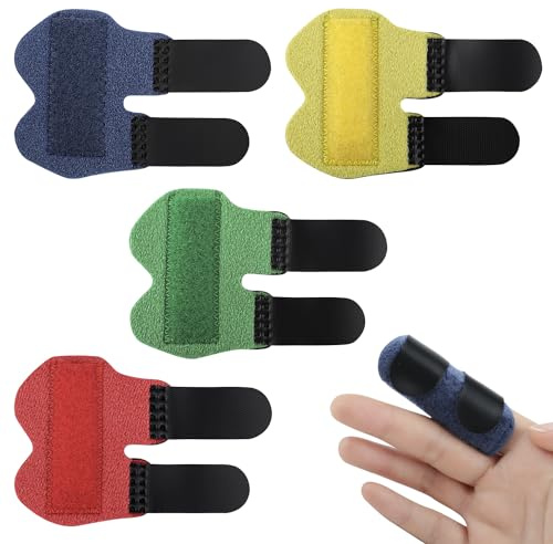 ktxaby 4 stycken fingerskenor, fingerrätare, justerbart fingerstöd, fingerstabilisator med inbyggt aluminiumband, smärtlindring vid sportskador, artrit