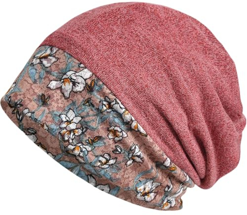 Terynanle Chemo Headwear Ladies Beanie Cappello Berretto da Donna Invernale, Slouch Beanie Cappello da Notte Donna Cuffia in Cotone Unisex per la Perdita dei Capelli e Chemioterapia, Il Sonno