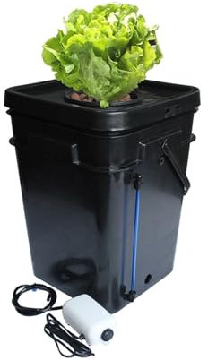 AUBEST Tour Hydroponique, 15L 20L Pot carré Complet DWC système hydroponique Cloner Seau Jardin intérieur Culture sans Sol et Produits de semis(20L)