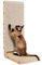 EHEYCIGA L Shape Vertical Cat Scratcher, 81cm High Scratching Board for Indoor Cats, Protecting Furniture Scratch Pad, Cardboard Cat Scratching with Ball Toy