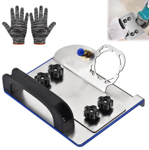 Deilonie Angle Grinder Stand for Tile Chamfer Cutting, Adjustable Angle Tile Grinding Holder, Chamfering Tool, Attachment for 100-Type Grinder