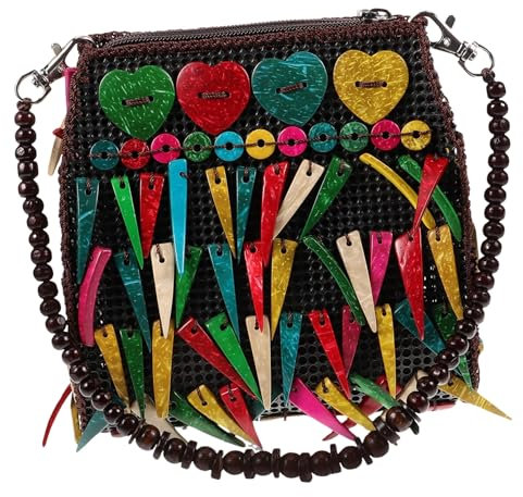 LIFKOME Fransen-umhängetasche Für Damen Vintage-handtasche Mit Fransen Quasten-schultertasche Im Ethno-stil Tasche Innen-reißverschluss Für Schutz Platz Für Schlüssel Handy Karten Und