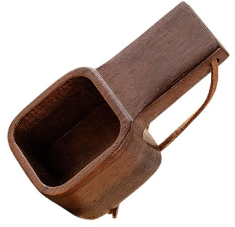 EXHUMKY Wooden Coffee Spoon Measuring Spoon for Ground Beans Tea Kitchen Accessories Wood Scoop Long Handle for Home Baking