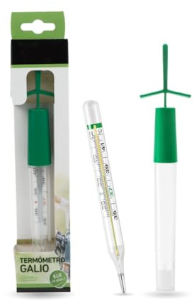 Termómetro de Vidrio Clínico – Sin Mercurio, Preciso y Seguro para Niños y Adultos – Incluye Estuche para Agitación y Lente de Aumento – Uso Doméstico y Clínico