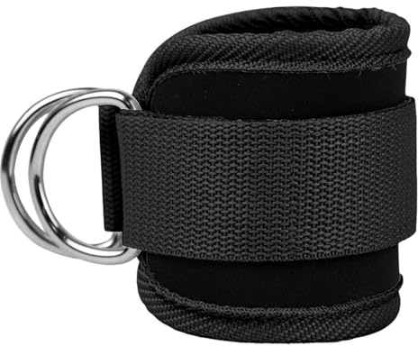 Correas de tobillo para máquinas de cable, soporte de tobillo, tobillera, accesorios de tobillo ajustables para máquina de cable, bandas de tobillo para entrenar ejercicios de piernas, anillo en D