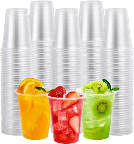 Bergmann 100 x Plastikbecher 0,4 l – Einwegbecher Plastik Glühweinbecher Weihnachten Einweg Becher für Kalt Glühwein Party (100, 400ml)