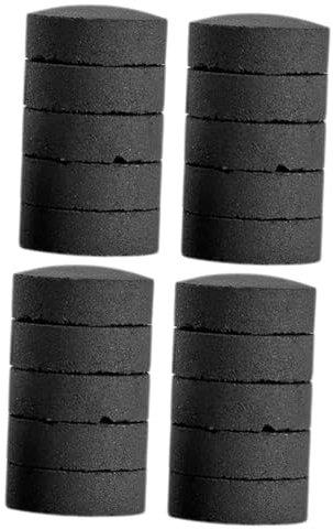 Kisangel 2 Sätze Schnell Brennende Holzkohle Grill Camping Wasserkocher Feueranzünder Herd Kohlebrikett Briketten Küchenutensilien Tragbare Feuerkohle Hölzern Black 10 Stück * 2