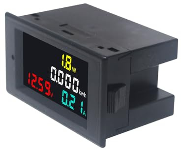 KETOTEK DC Digital Stromzähler Wattmeter Voltmeter Amperemeter 7-20V 20A | Energiemessgerät, Strom Spannung Messgerät, 4 in 1, Watt, Kwh, Amp, Volt Meter