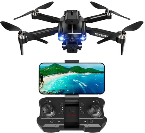 Drohne mit Kamera 4K für Kinder Anfänger, Bürstenlosem Motor Faltbar Quadrocopter 2 Batterien, Höhenhaltung, 3D Flip, Kopflos Modus,Flugbahn, Spielzeug Geschenke für Jungen ab 8 Jahre (Anthrazit)