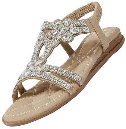 Damsandaler sommar med klack, ortopediska sandaletter, läder, stretch, vandringssandaler, halkfria sportsandaler, platå, fritidssandaler, urholkning, stängda, utomhus, trekkingsandaler, kaki, 43 EU