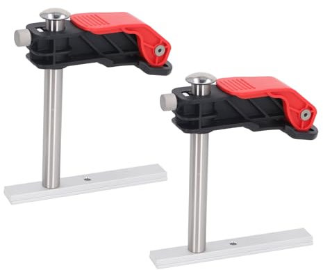 2PCS Serre-joint de Menuiserie, Serre-joint Rapide en Acier Inoxydable Multifonction avec Poignée en Plastique pour Fixation de Plaque et Rail de Guidage