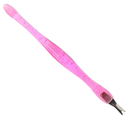 Healvian Herramientas Para Manicura y Pedicura 1 Unidad Tamaño Compacto Acero Inoxidable Removedor De Piel Muerta y Tenedor Para Quitar Callos Uso Profesional y Doméstico Color Rosa