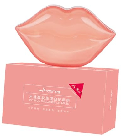HONITANO 20 Stück Kollagen Lip Care Mask Feuchtigkeitsspendend Aging Lippenmaske mit Geltextur Pflegend zur Verbesserung Feiner und Intensivem Schutz für Empfindliche Lippenpflege