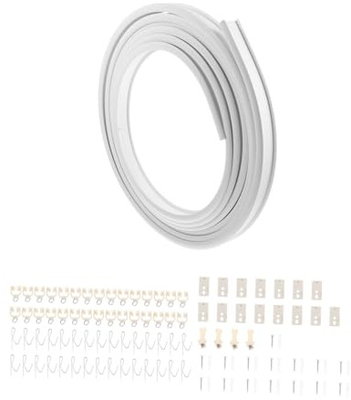 Mobestech Flexible Weiße Gardinenschiene für Deckenmontage mit Biegsamer PVC und Stahlkonstruktion Leichte und Tragbare Vorhangschiene für Fenster und Raumteiler