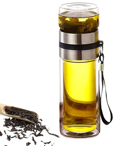 Bouteille d'eau avec infuseur à fruits – Anti-brûlure, bouteille avec infuseur à thé à isolation thermique, infuseurs à thé | Séparateur d'eau pour vos besoins en boissons chaudes ou froides, pour l'h
