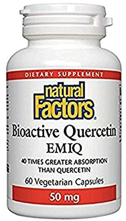Natural Factors Quercetina bioactiva EMIQ 50mg, 60 cápsulas vegetarianas