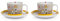 Egan Service Tasses Petit- déjeuner avec soucoupes Le Casette Jaune