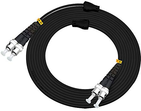 Jeirdus 15 Metri ST a ST Duplex 9/125 SMF Cavo a fibre ottiche Ponticello Cavo ottico Singlemode ST-ST