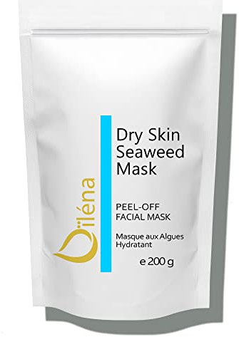Oïléna - Masque Peel-Off Alginate | Hydratation Intense | Soin Nettoyant 100% Naturel | Anti Points Noirs | Masque Gélifiant | Efficace pour Peaux Matures | Facile à Utiliser, Transparent, 200 g