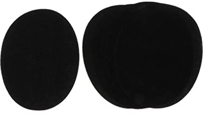 Sharplace 6pcs Ellbogen - und Knieflicken zum Aufnähen oder Aufbügeln, ovale Flicken für Ellenbogen und Knie Applikation, Schwarz