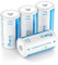 POWXS D Cell Rechargeable Batteries, High capacity Long-Lasting Low Self-discharge Pre-Charged 10000mAh 4 Pack NiMH D Batteries