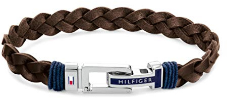 Tommy Hilfiger Jewelry Bracciale in Pelle Intrecciata da Uomo Colore Marrone - 2790309