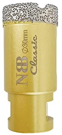 NBB Diamantborr M14 diamantborr för torr och våt borr, professionellt, hårt porslin, keramik, kakel, granit, marmor, kakel, vinkelslip (1,30 mm)