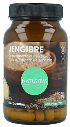 Jengibre 60 Cápsulas Naturitas Essentials | Contribuye al sistema inmunitarioy respiratorio | Corazón | Digestión | Complemento alimenticio