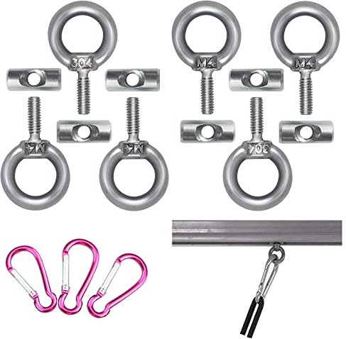 LUNNTE Stopper für Kederschiene, Kederstopper 6mm mit 3 Karabiner Edelstahl Kederstopper für Kederschiene Caravan Wohnmobil Campervan Boot Multifunktional (6)