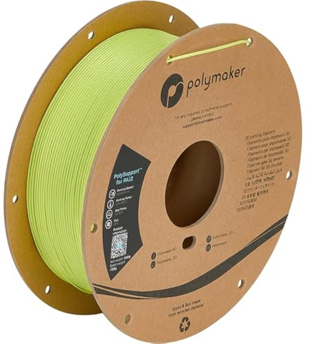 Polymaker Break Away Stützmaterial für Nylon PA12 1,75 mm Filament, 500 g Spule – PolySupport 3D-Filament, unterstützt 3D-Drucker-Filament, einfache Unterstützung, Entfernung von Hand