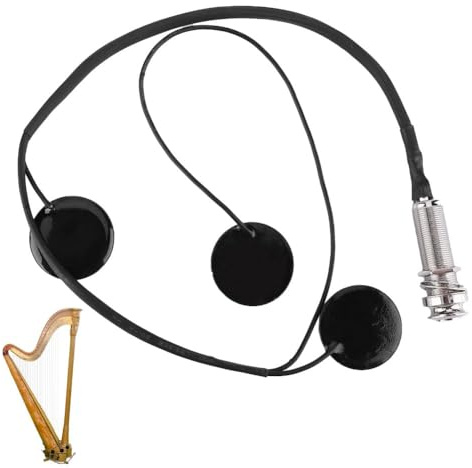 Harfen-Tonabnehmer, tragbarer Harfen-Tonabnehmer, Tonabnehmer-Elemente, Soundboard-Wandler für Harfe, Musikinstrumenten-Zubehör, schwarz