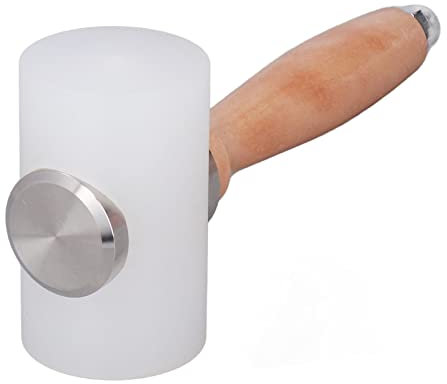 CHICIRIS Martillo de Tallado de Cuero de Madera cómodo Martillo de Tallado de Cuero Estampado de Agujeros de perforación de Cuero ecológico