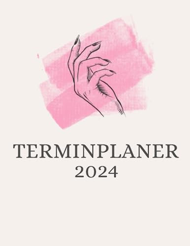 Terminplaner 2024: Terminbuch Nagelstudio oder Kosmetikstudio mit viertelstündiger Einteilung für Termine | Tagesplaner Januar bis Dezember 2024 | Von 7.00 Uhr bis 20.00 Uhr