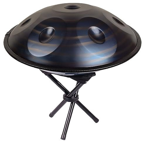 IkErna Handpan -Trommel Und Moll, 9/10/12 Hinweis Stahlhandtrommeln 432/440Hz Professional Percussion Instrument Handpan, Partyzubehör/Black - 10 Notes/432Hz