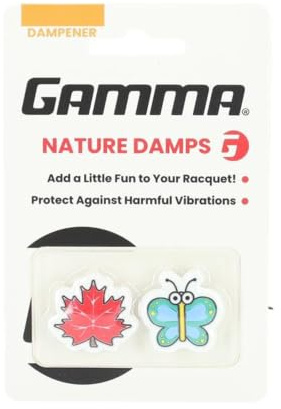 GAMMA Nature Tennis Dampener - Maple Leaf & Butterfly - 2-Pack