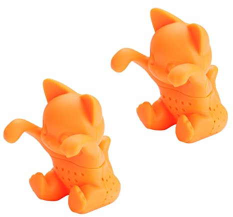 Garneck 2pcs Animal Tea Infuser Silicone Loose Leaf Tea Strainer Chai Strainer Small Easy to Use