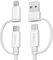BASESAILOR Car Charger Cable for iPhone 16 15 Pro,4 in 1 Universal USB C Charging Cord 3M for AirPods 4th Generation,60W Multi Charger Cord Lead with USB C/Lightning Adapter for CarPlay,iWatch 10,S24