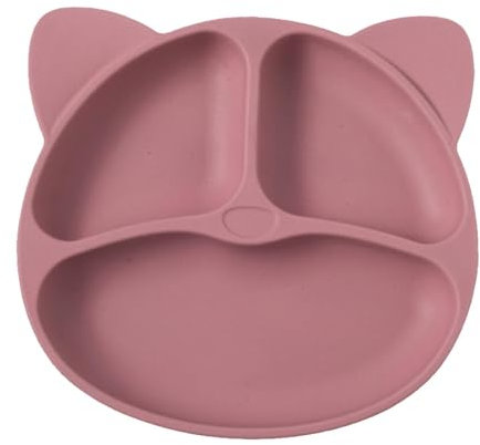 Kinderteller - Silikon Teller Rutschfest mit Saugfuß | Cartoon Mealtime Friend Kinderteller Multifunktionale Teller Mikrowellengeeignet für Obst, Müsli, Reis und Suppe