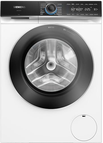 Siemens WG56B2A41, iQ700, Smarte Waschmaschine 10 kg, 1600 UpM, Made in Germany, i-Dos, Antiflecken-System, smartFinish Bügelhilfe, schneller Waschen mit speedPack XL, Mini load für Einzelteile