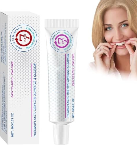 Furzero Zahnersatz Silikon Reline Kit, Thermoplastischer Prothesenkleber, Kleber für Zähne Zahnprothese, Prothese Silikon Reline Kit, zur Sicherung der oberen und unteren Zahnersatz (1 Stück)