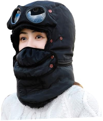 CALLARON Windproof Protective Cap 1pcs Black Cotton for Ski Cycling